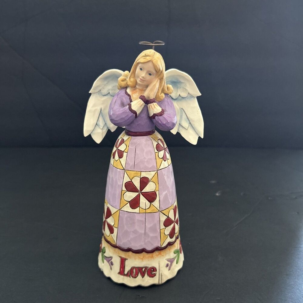 Jim Shore Heartwood Creek "Simple Love" Angel Figurine Multicolor (2008)